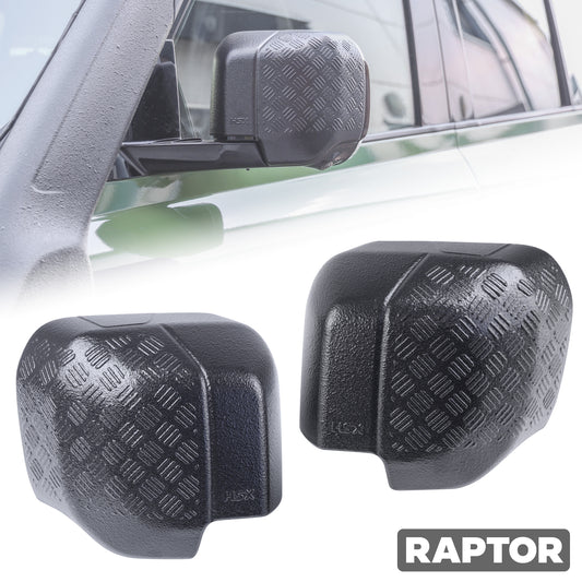 Extended Mirror Covers Chequer Plate for Land Rover Defender L663 - RAPTOR