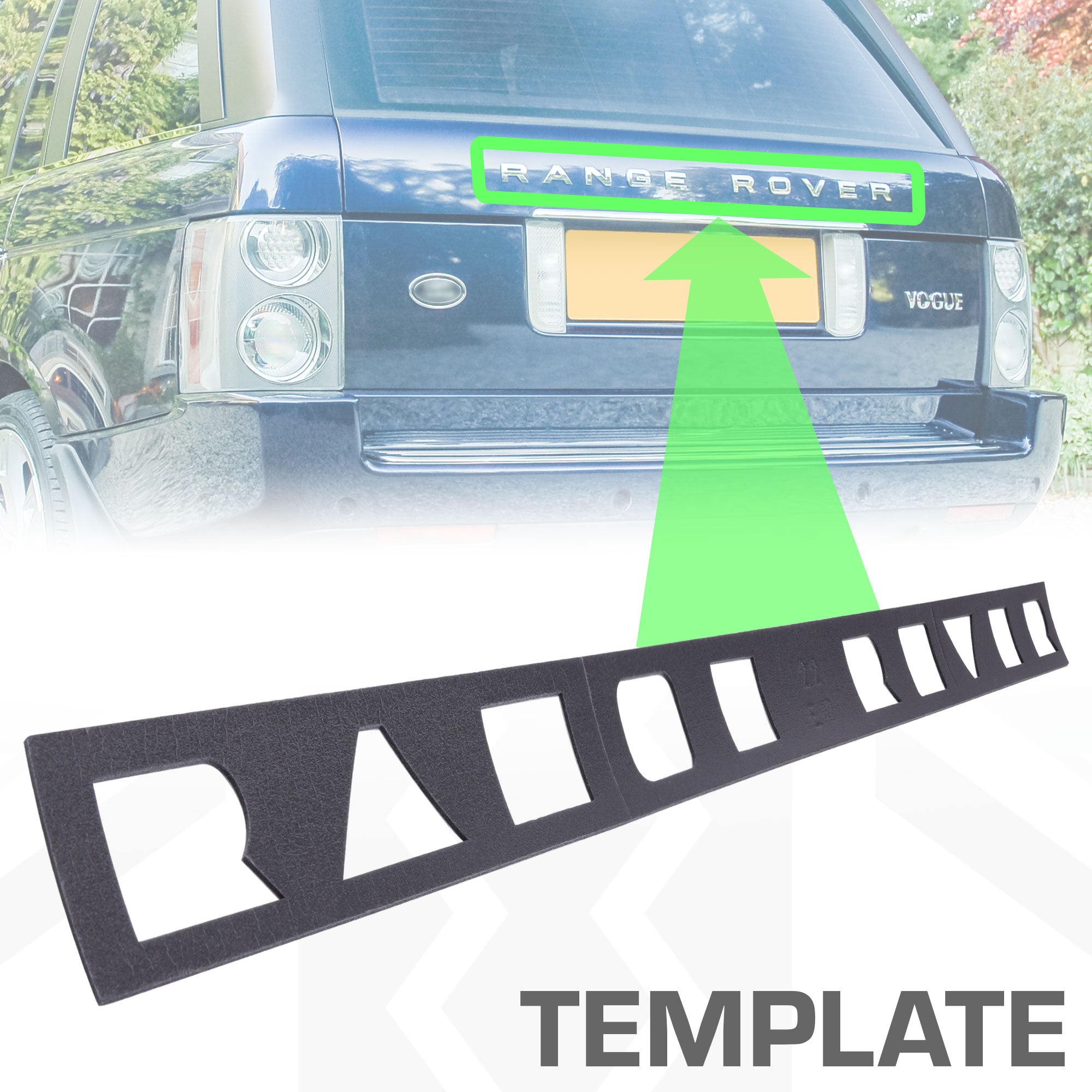 Rear Lettering Template for Range Rover L322 – Powerful UK