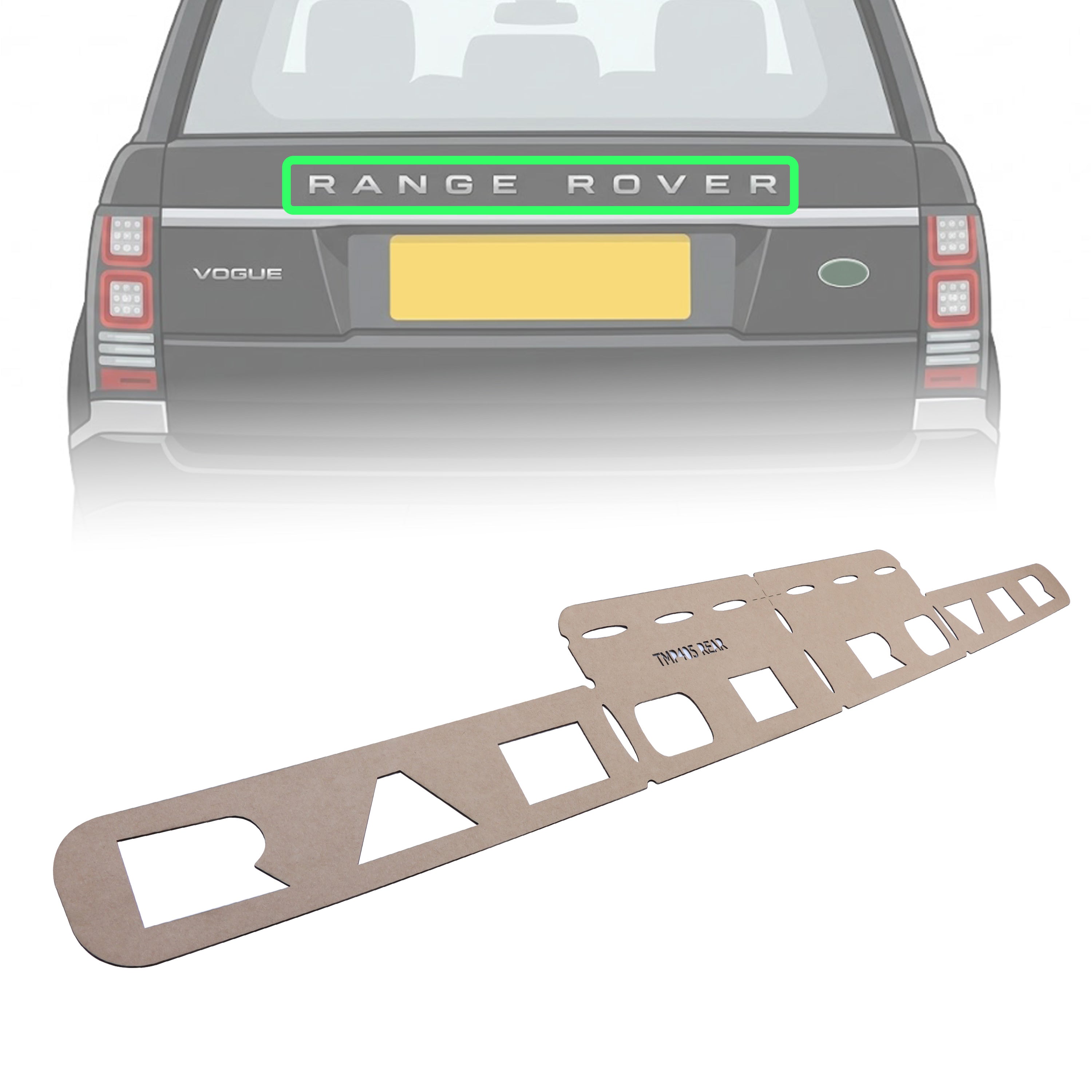 Rear Lettering Template for Range Rover L405 – Powerful UK