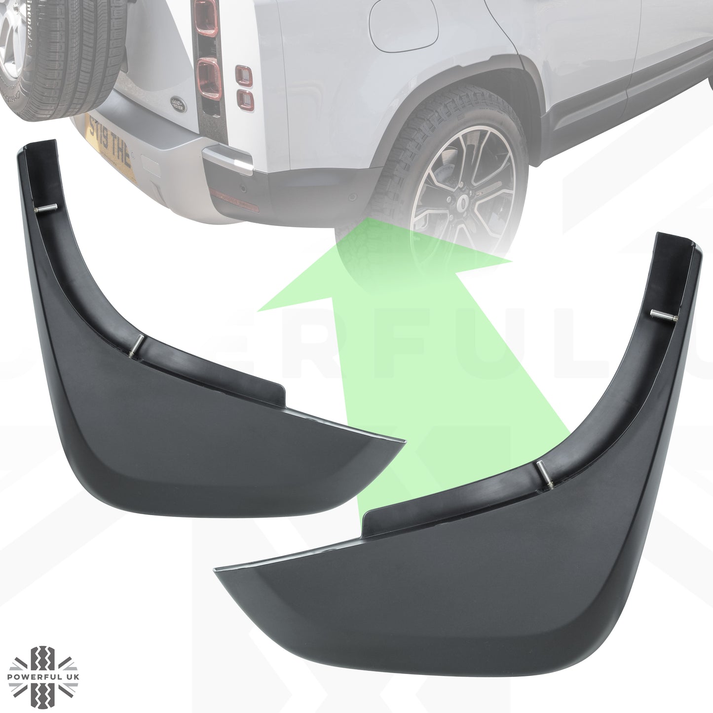 Rear Mudflaps - Standard Design - Genuine - for Land Rover Defender L663