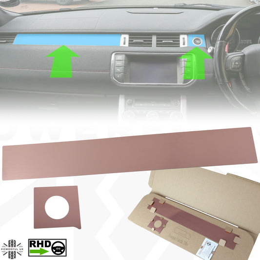 Rose Gold Dash Insert Kit for Range Rover Evoque (2011-18) - RHD