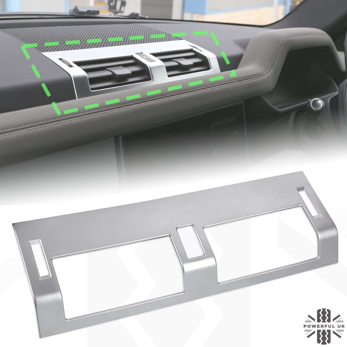 Centre Air Vent Cover Trim - Silver - for Land Rover Defender L663