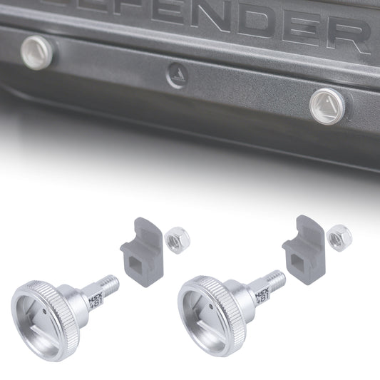 Warning Triangle Hatch Knobs for Land Rover Defender L663 - Silver