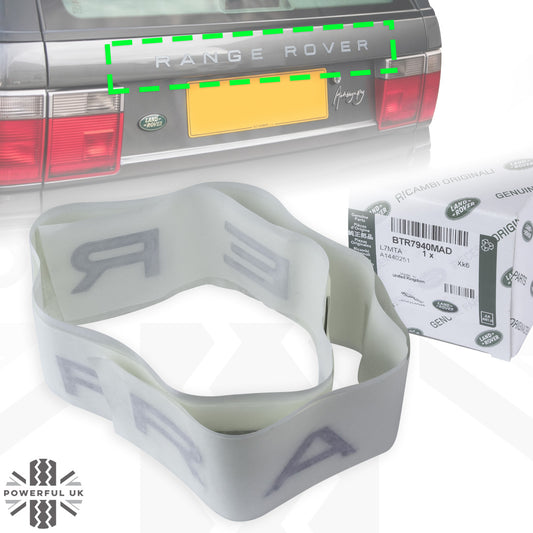 Genuine Tailgate Lettering for Range Rover P38 - Silver