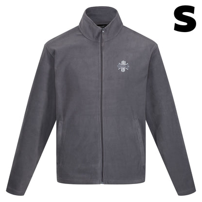 Embroidered Fleece Powerful UK Ltd "Merch" - Seal Grey - SMALL