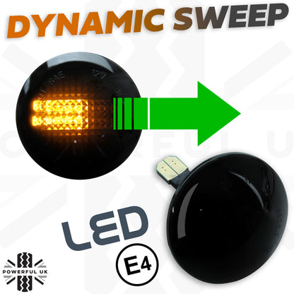 LED Dynamic Sweep Side Repeaters for Range Rover L322 (Pair) - Smoked