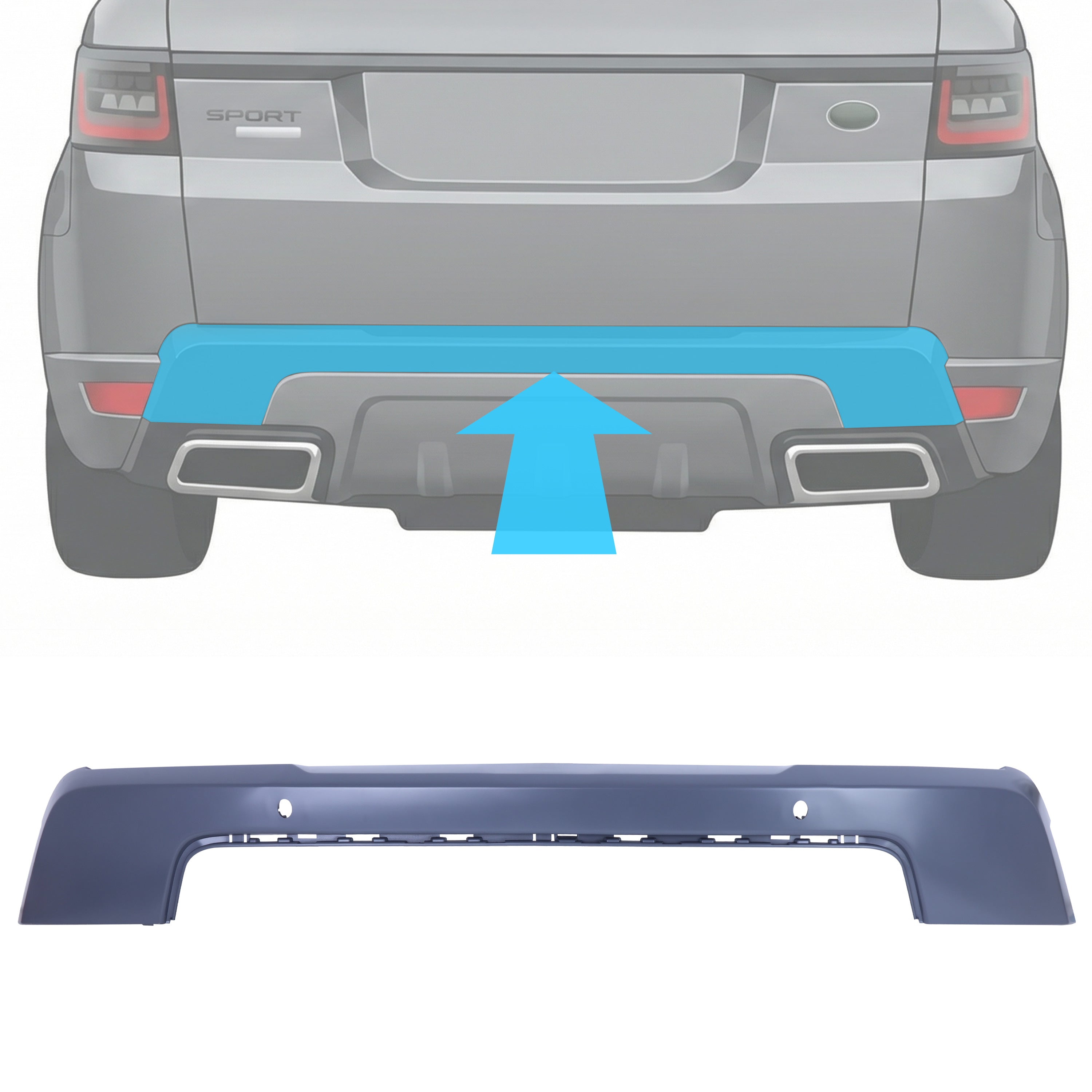 Rear Bumper Centre Trim for Range Rover Sport L494 2018-22 – Powerful UK