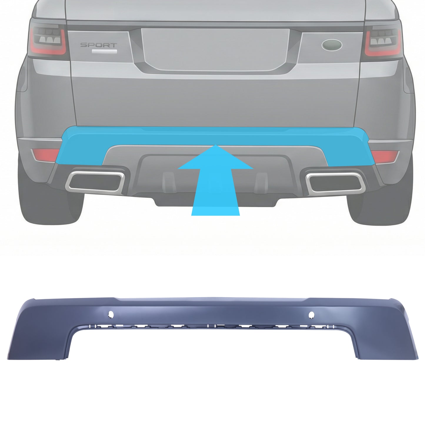 Rear Bumper Centre Trim for Range Rover Sport L494 2018-22