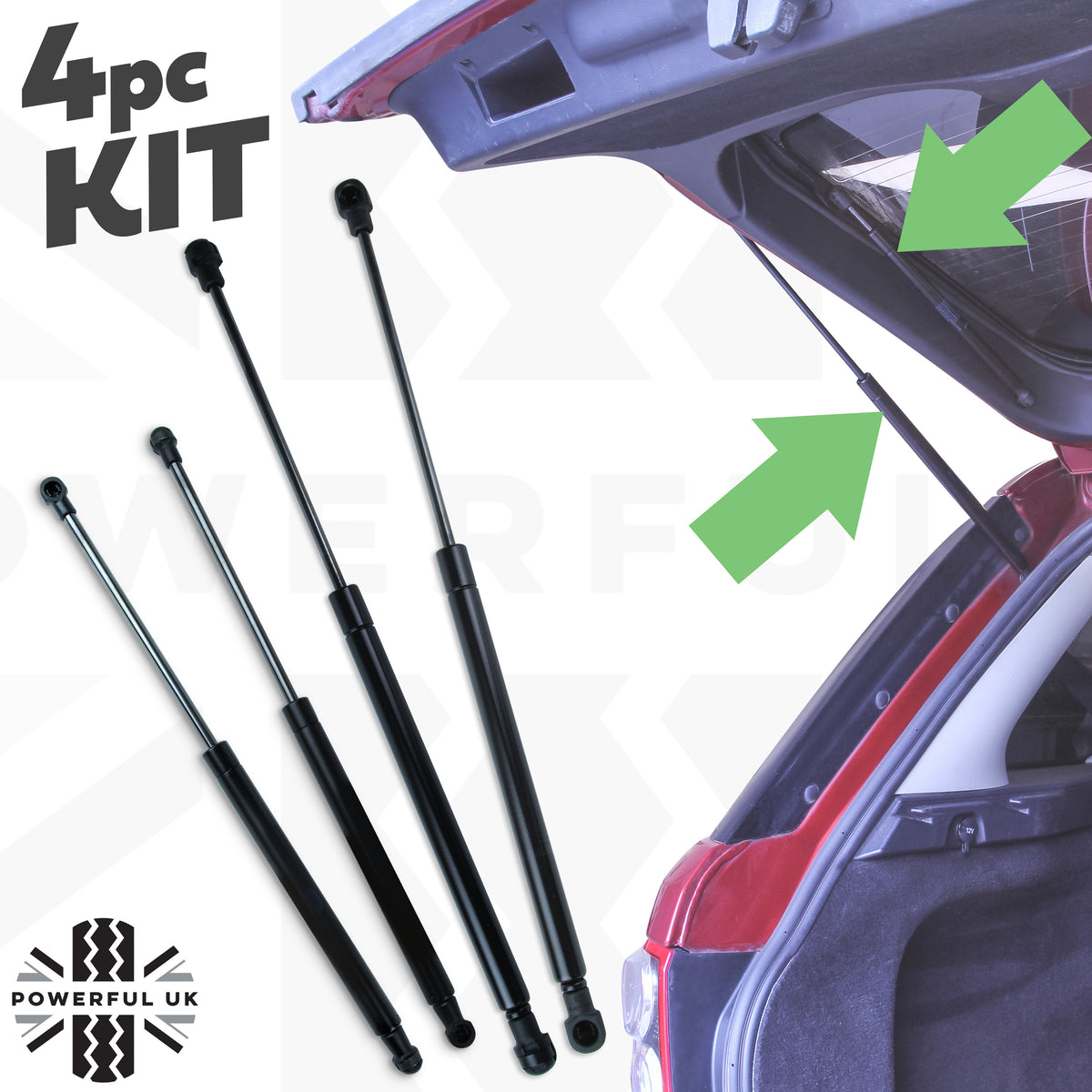 Tailgate Gas Strut 4pc Kit for Range Rover Sport L320 2005-11 - Aftermaket
