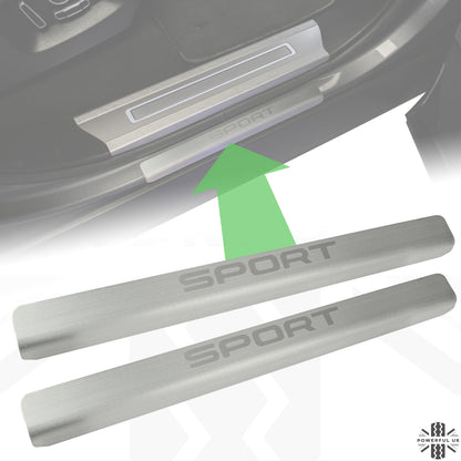 Door Sill Covers in Brushed Aluminium with Sport Logo for Range Rover Sport L494