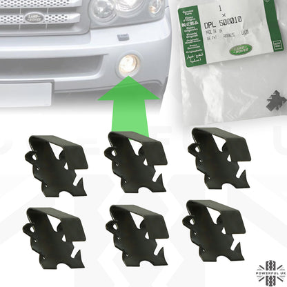 Fog Bezel Spring Clips x6 for Range Rover Sport L320 - Genuine