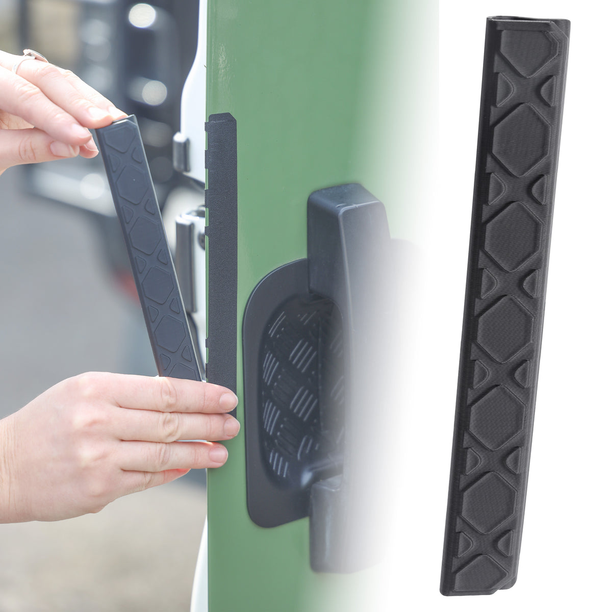 Tailgate Door Edge Protection Strip for Land Rover Defender L663 90/110/130 - Square Pattern