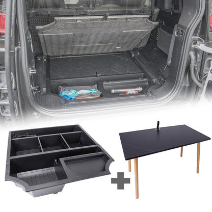 Under Boot Floor Storage Box + Table for Land Rover Defender L663(110)
