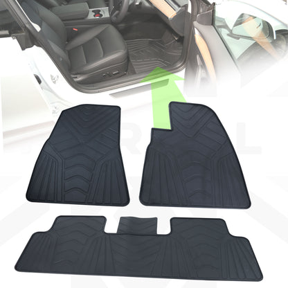 Rubber Floor Mat Set - RHD - for Tesla Model 3