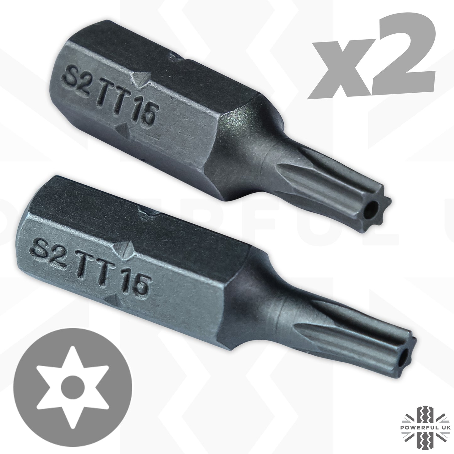 Torx T15 TX15 Star Pin Screwdriver Security Bit - 2 PK ( star & pin )