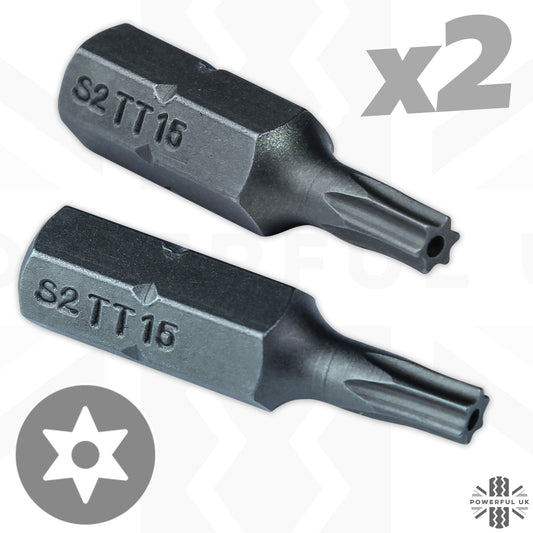 Torx T15 TX15 Star Pin Screwdriver Security Bit - 2 PK ( star & pin )