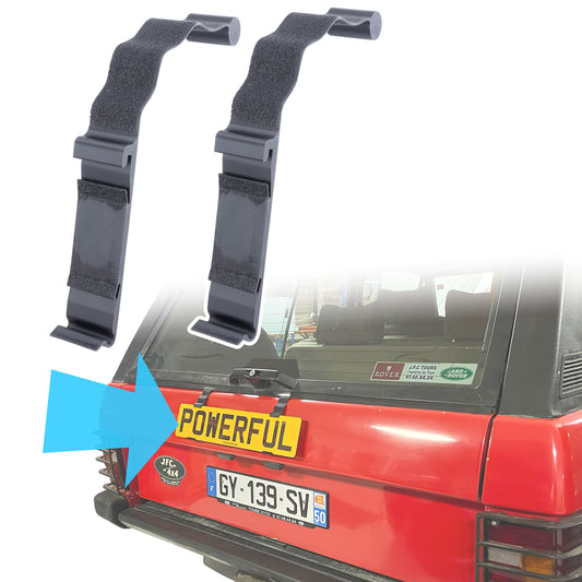 2x Toggle Mount Number Plate Holders - Standard UK Plate