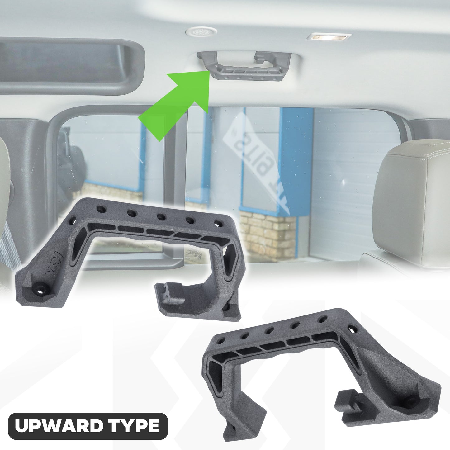 2x Roof Grab Handles for Land Rover Defender L663 - for REAR handles - Upward Angled