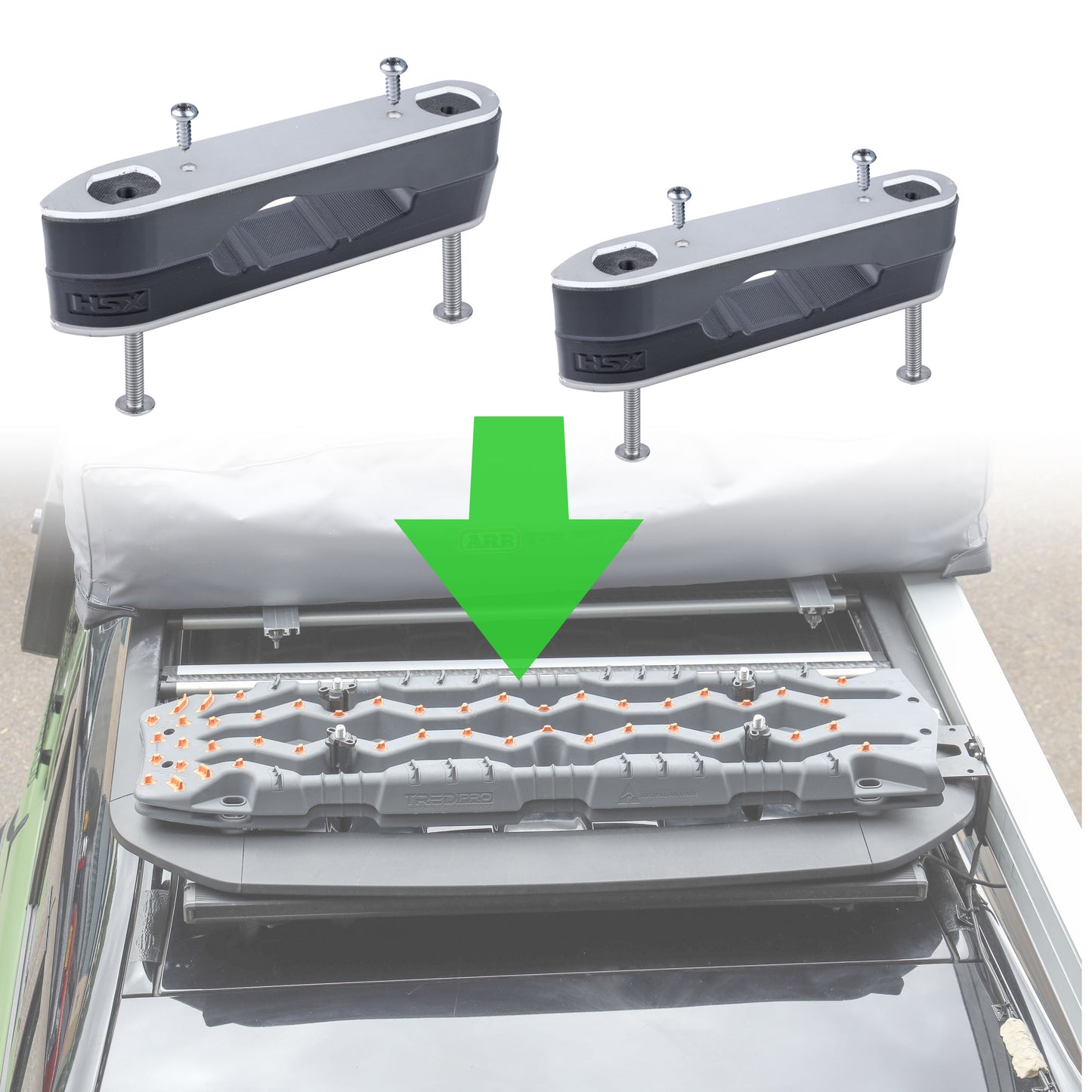 Recovery Board Roof Mount Kit for Land Rover Defender L663 - for ARB Tred Pro