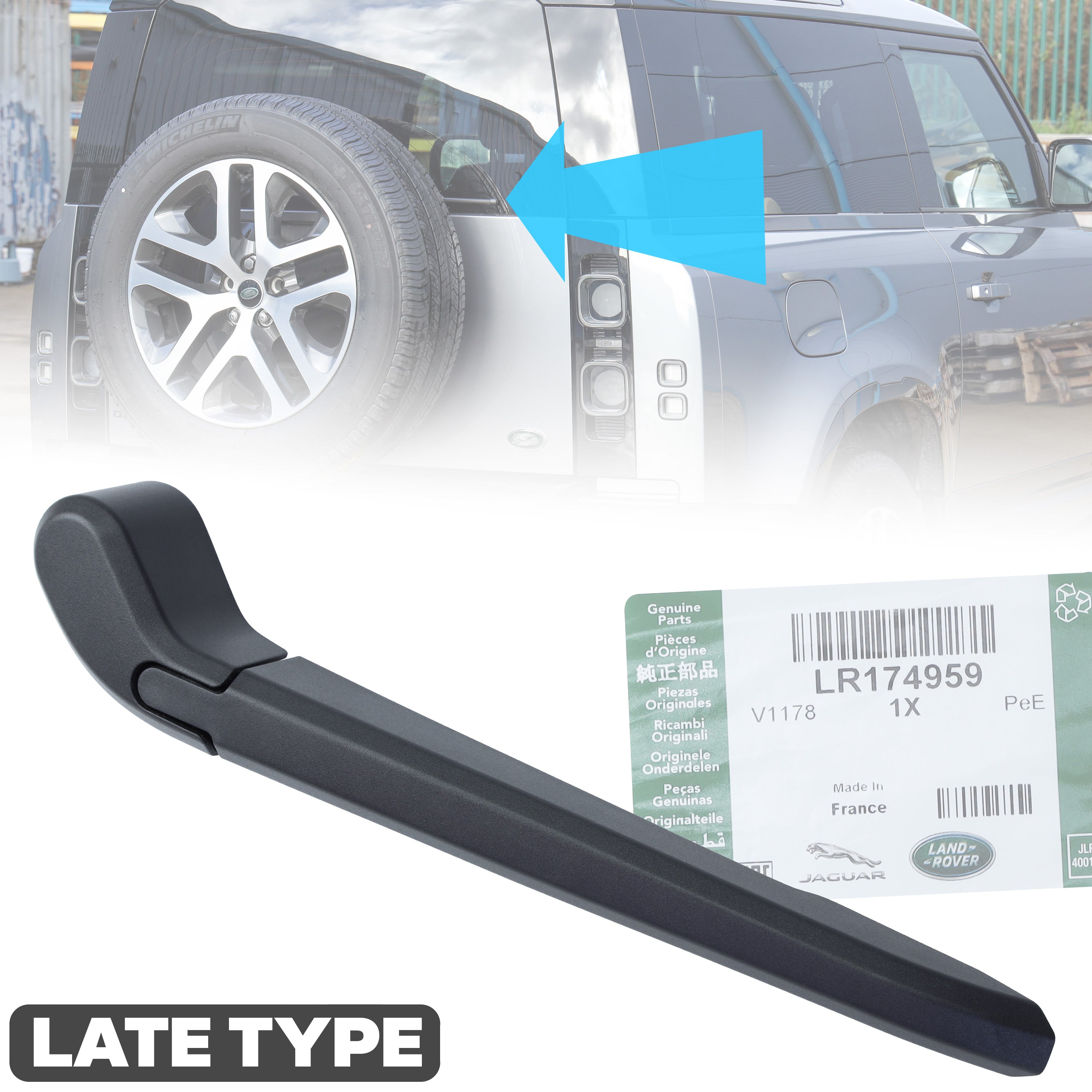 Rear Wiper Arm & Blade Set For Land Rover Discovery LR3 / LR4 (2005-2016) - OEM Quality - 16 Inch