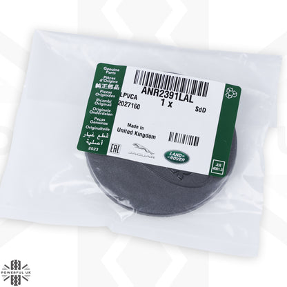 Genuine 4x Alloy Wheel Centre Caps (EARLY/LARGE type) for Land Rover Classic Defender - Pewter Grey