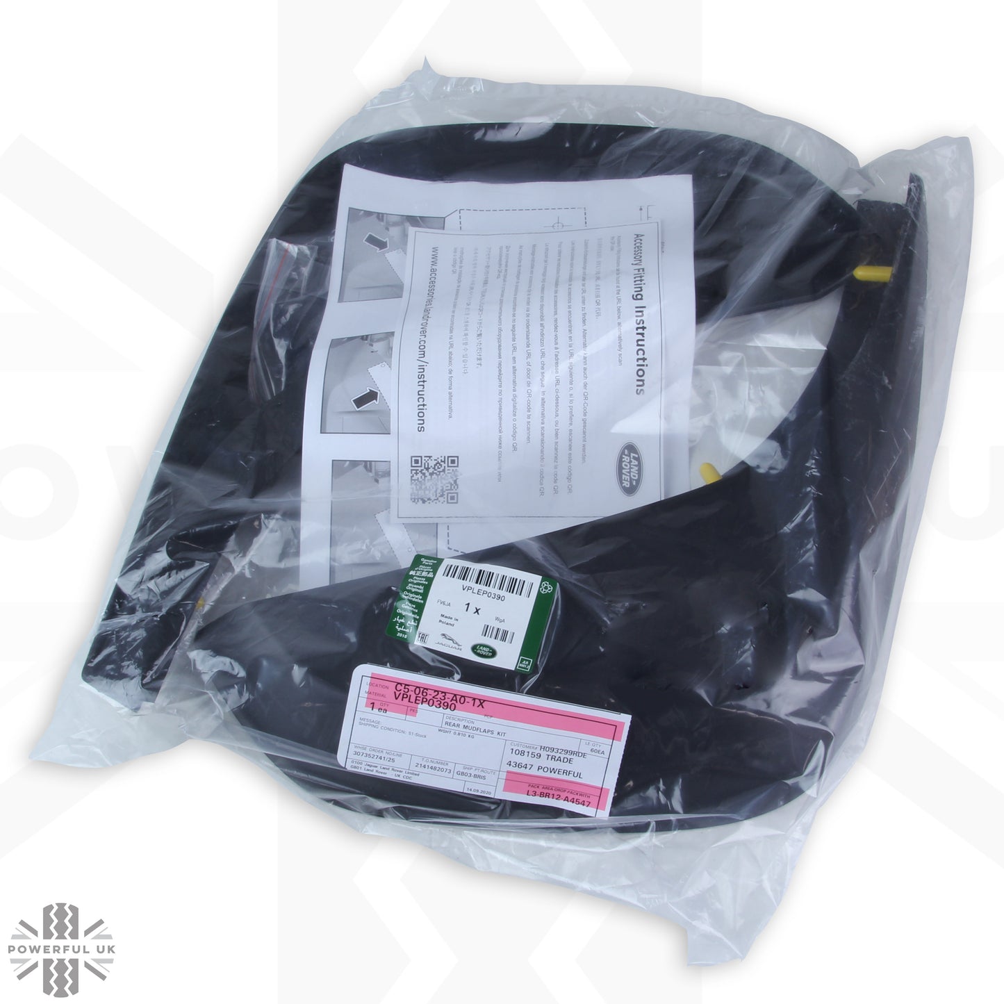 Rear Mudflaps - Standard Design - Genuine - for Land Rover Defender L663