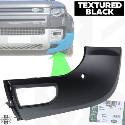 Genuine Front Bumper Corner for Land Rover Defender L663 (Textured) - LEFT