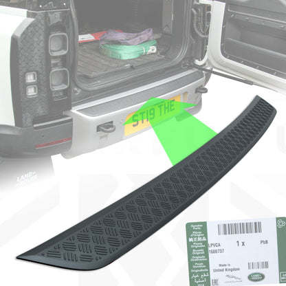 Rear Bumper Strip Chequer Plate (genuine) - for Land Rover Defender L663
