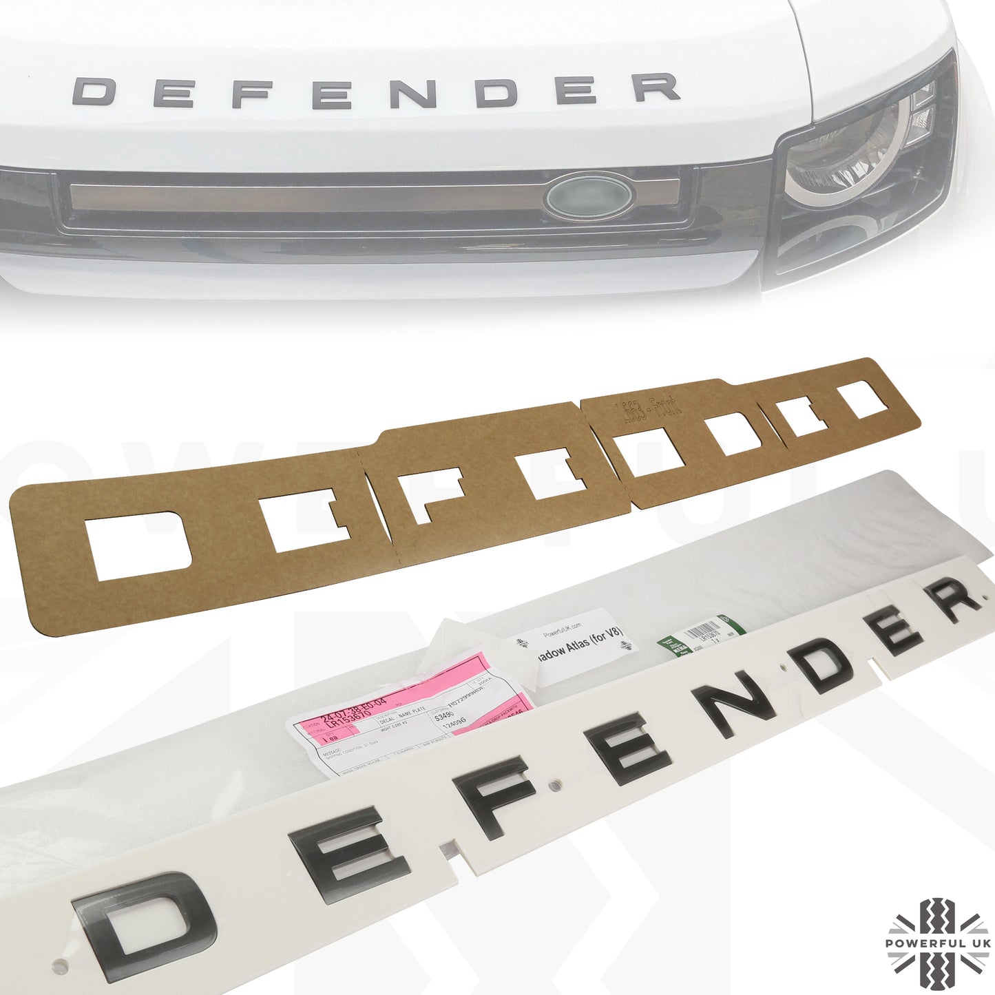 Bonnet Lettering - Shadow Atlas - for Land Rover Defender L663