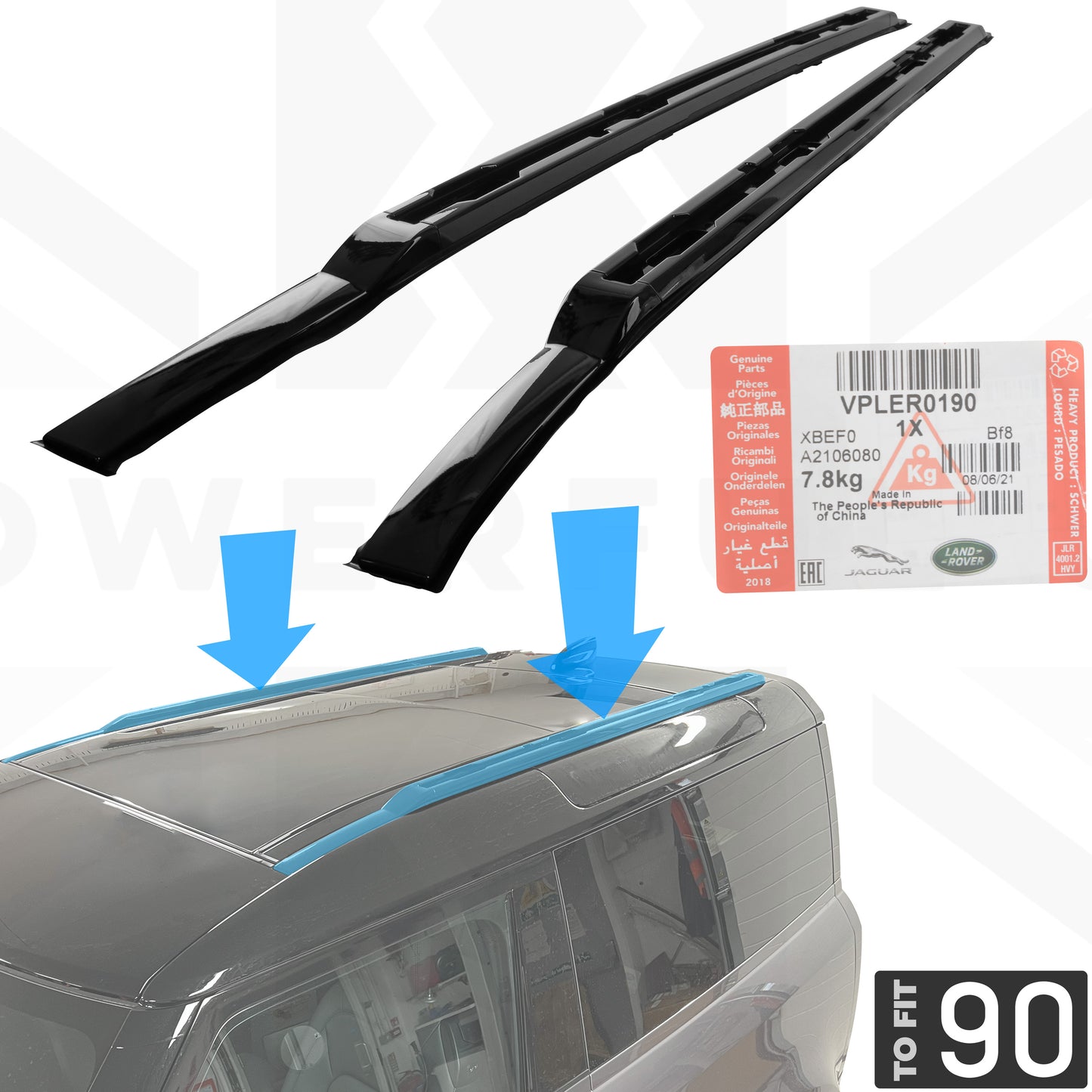 Roof Rails (Genuine) for Land Rover Defender L663 (90 model)