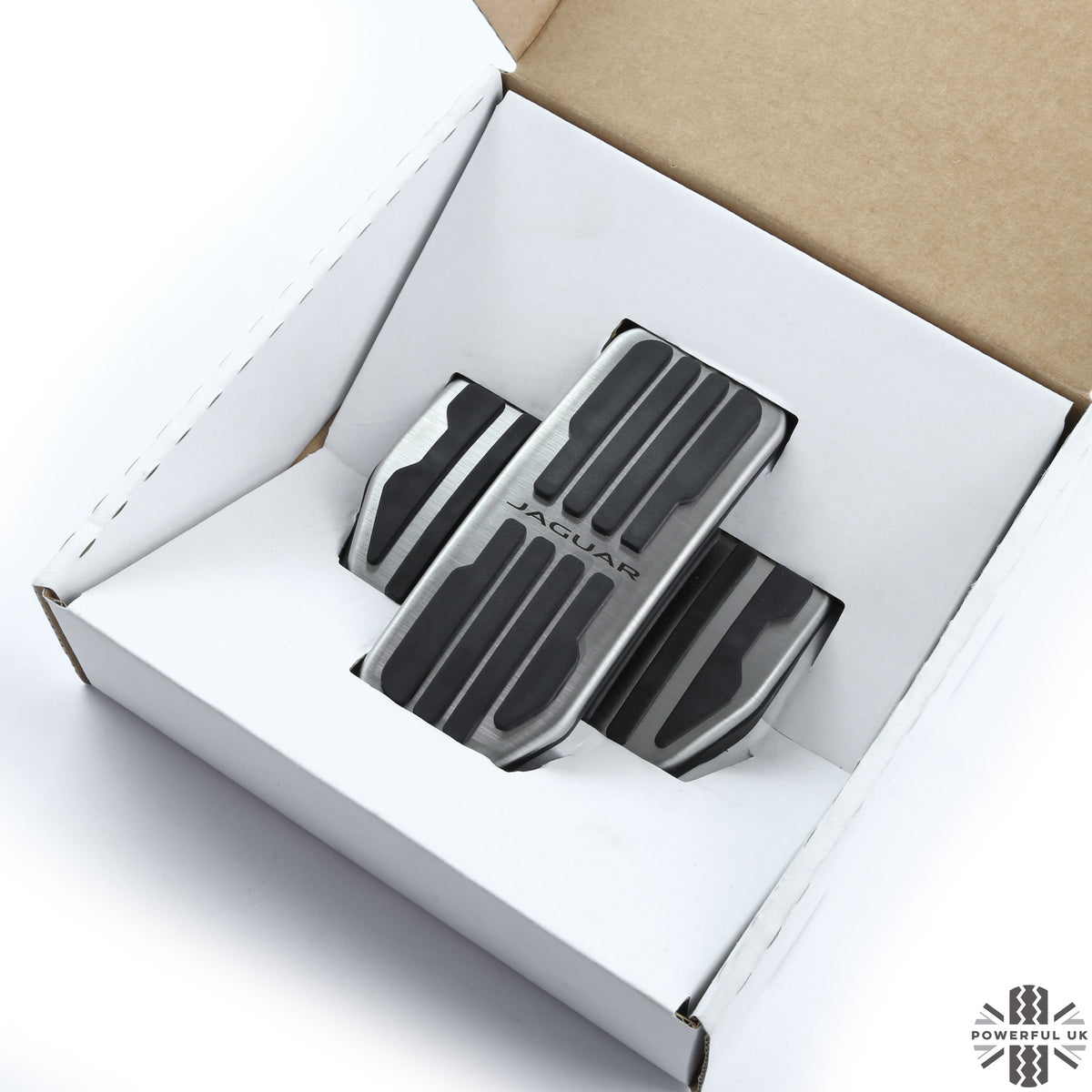 Foot Pedal Covers (With Logo) - Genuine - for Jaguar XF