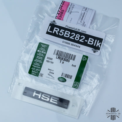 Rear Tailgate HSE Badge - Black - Genuine for Land Rover Discovery 5