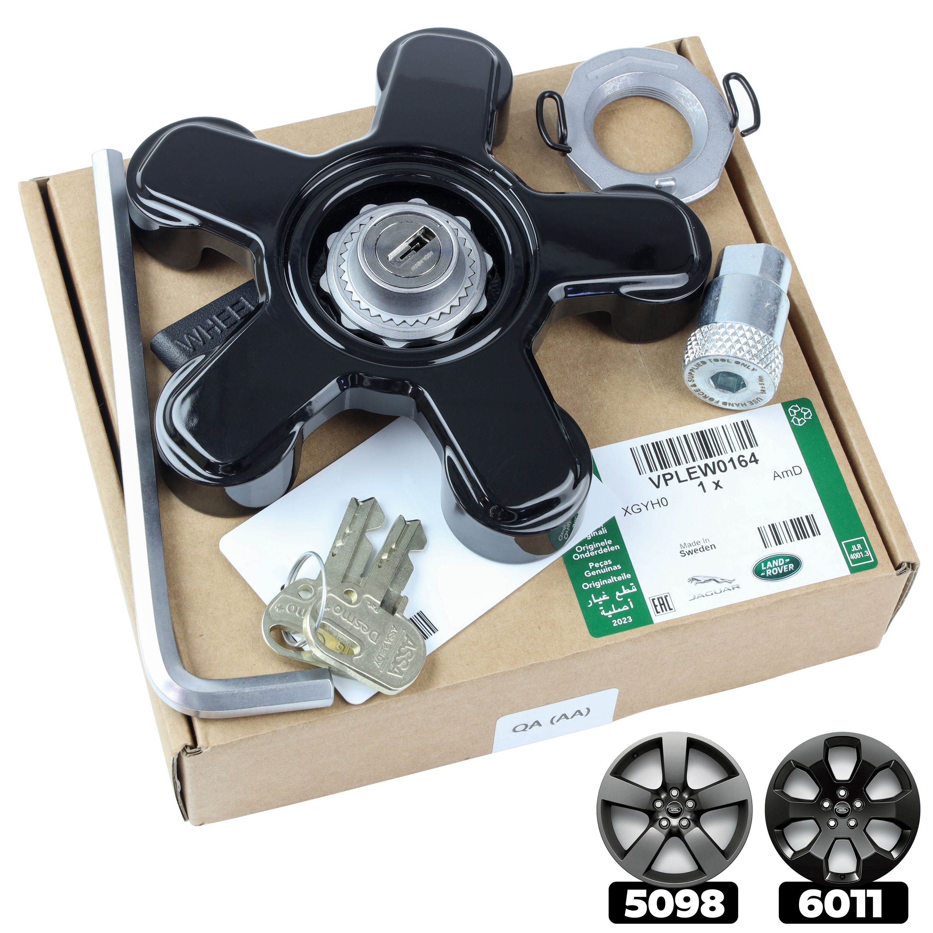 Genuine Spare Wheel Lock Kit for Land Rover Defender L663 - fits 5098 ...