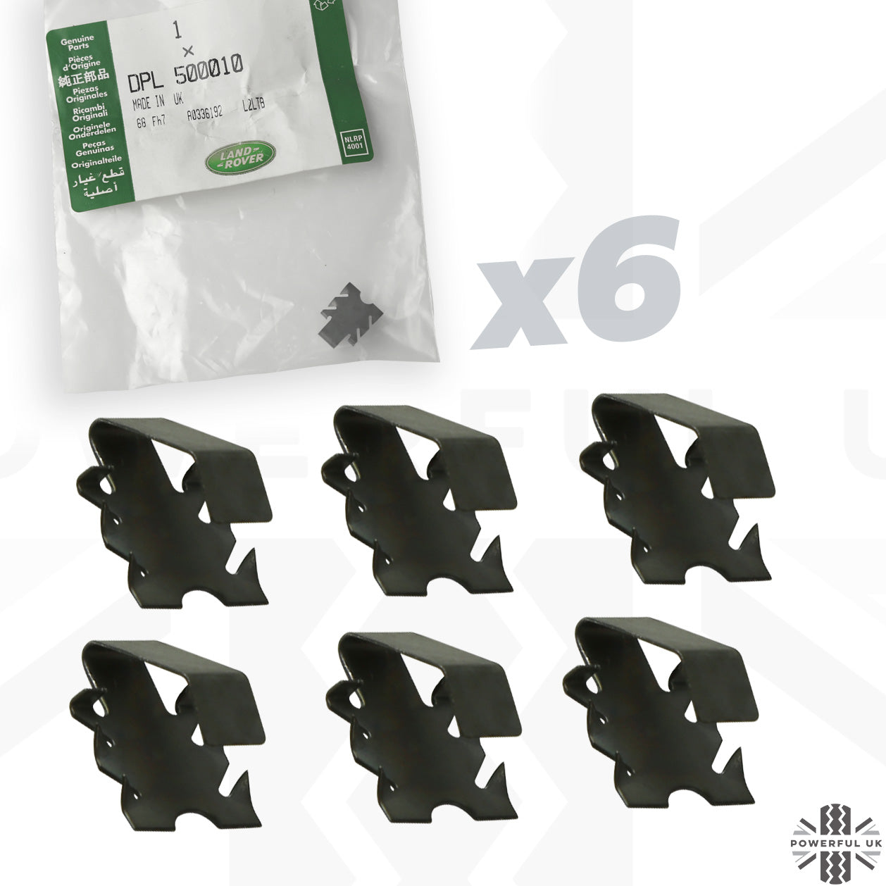 Fog Bezel Spring Clips x6 for Land Rover Discovery 3 - Genuine