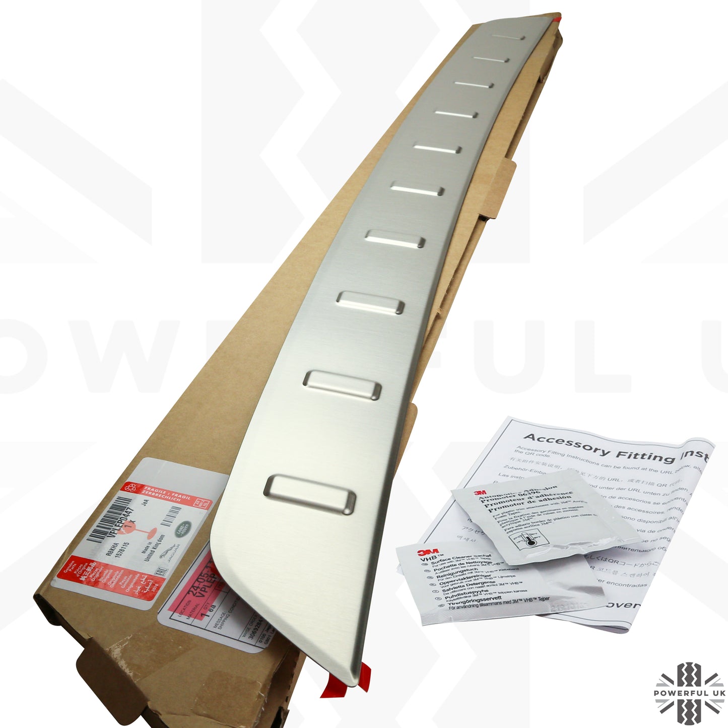 Rear Bumper Strip Stainless Steel (genuine) for Land Rover Defender L663