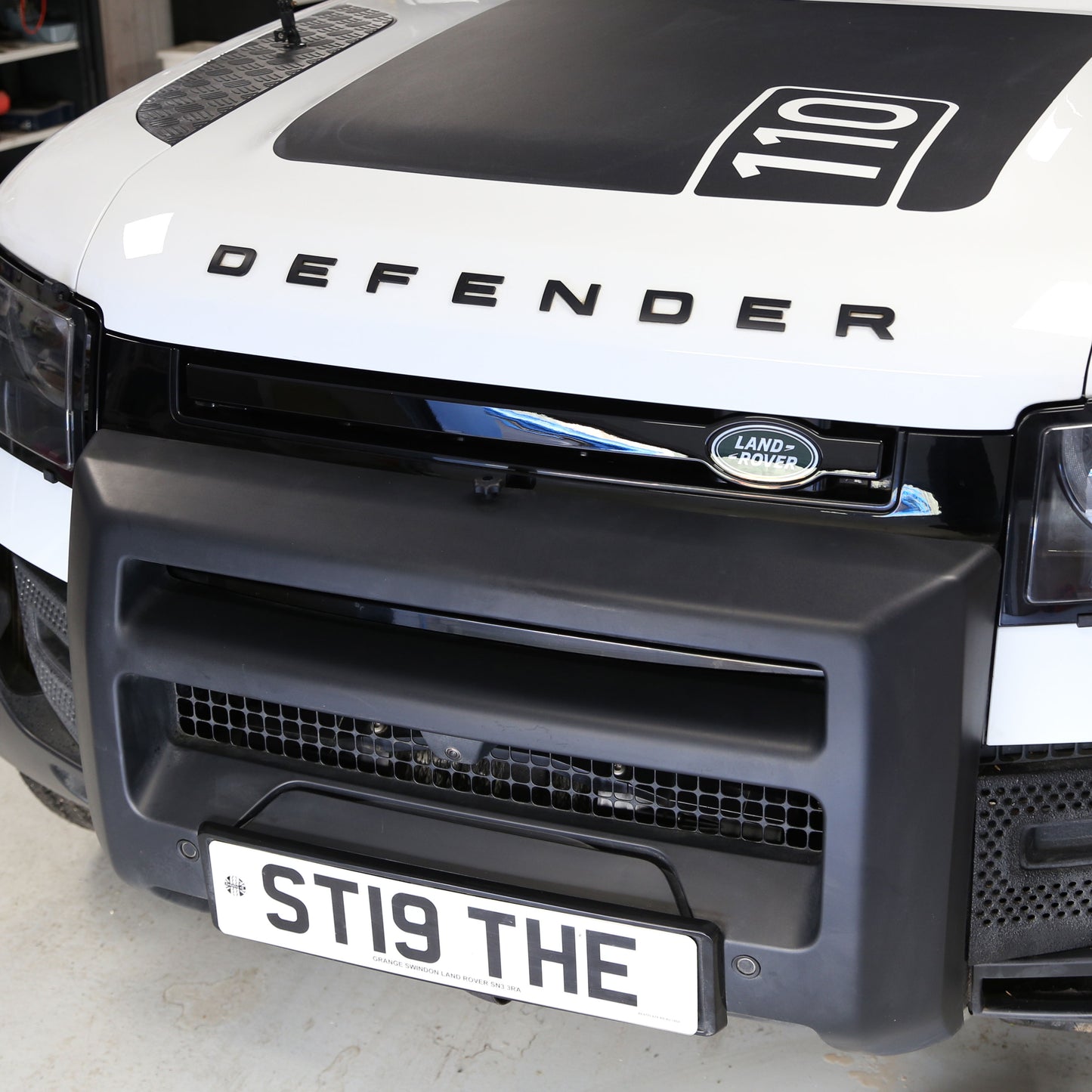 Front Grille Bar Cover for Land Rover Defender L663 - Gloss Black