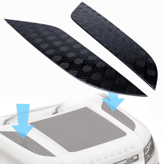 Chequer Bonnet Trims (Genuine Take-Offs) for Land Rover Defender L663 - Gloss Black