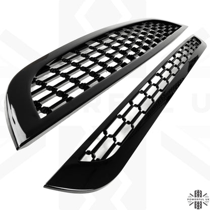 Front Grille Kit 2001-06 - Gloss Black Mesh - for BMW Mini