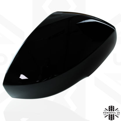 Top Half Mirror Covers - Stick on type for Land Rover Discovery 4 Facelift  - Gloss Black