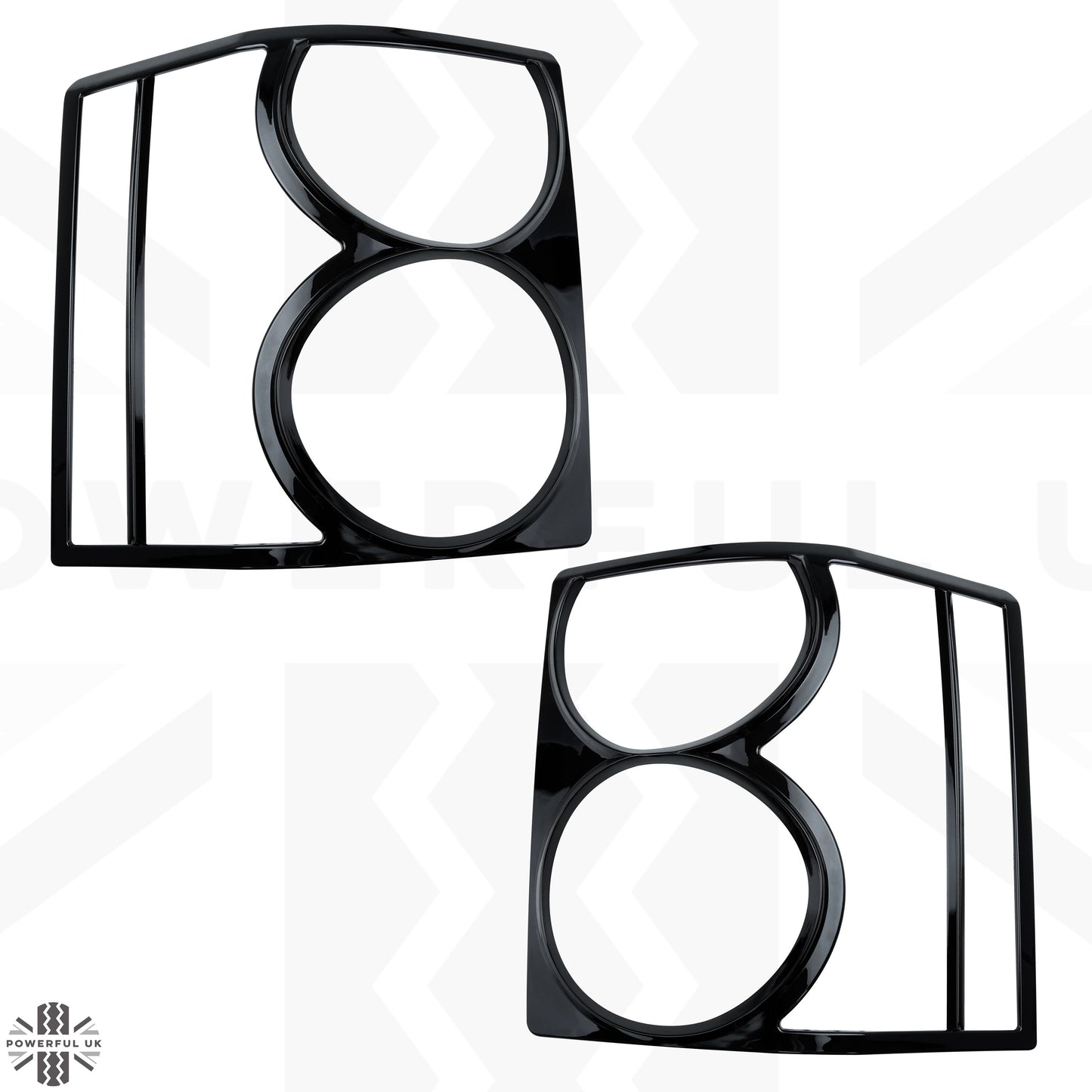 Rear Light Covers for Range Rover L322 - Gloss Black