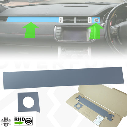 Matte Grey Dash Insert Kit for Range Rover Evoque (2011-18) - RHD