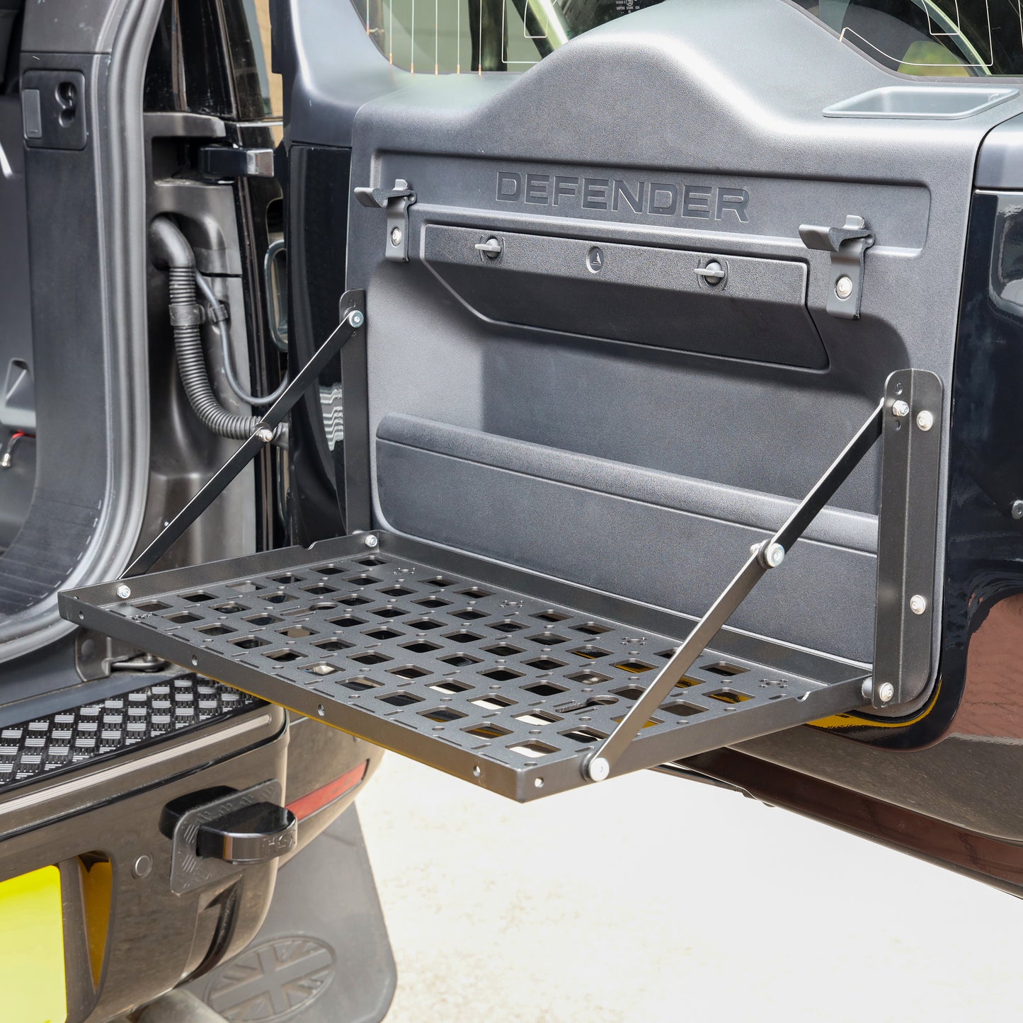 Tailgate Folding Picnic TABLE KIT for Land Rover Defender L663 - Grid Design