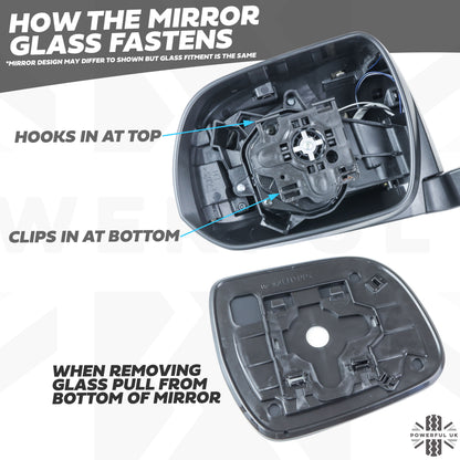 Wing Mirror Assembly - Chrome - LH - for Toyota Hilux Mk6 (WITH power fold)