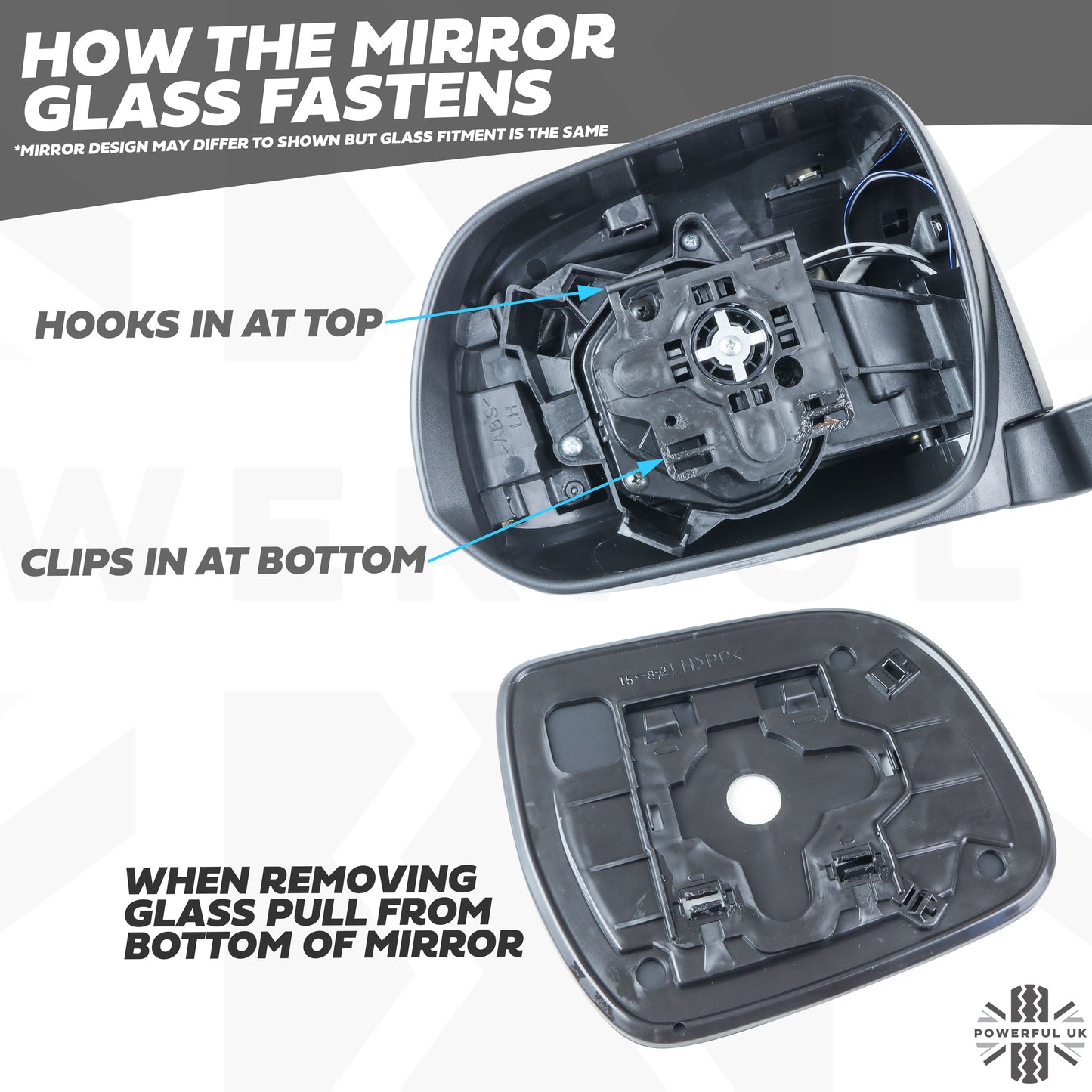 Wing Mirror Assembly - Chrome - RH - for Toyota Hilux Mk6 (WITH power fold)