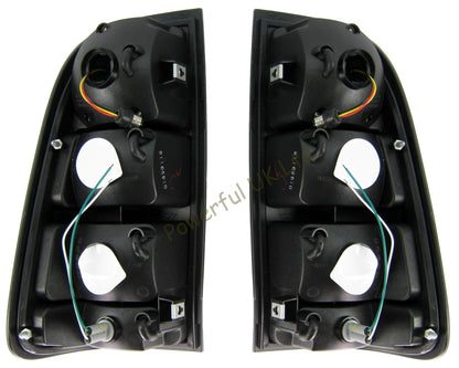 Smoked LED Rear Lights V1 Chrome LED Section - Toyota Hilux Mk6