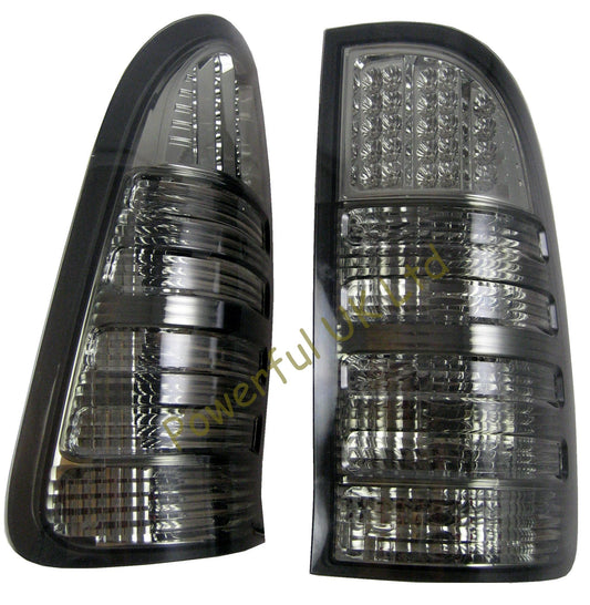 Smoked LED Rear Lights V1 Chrome LED Section - Toyota Hilux Mk6