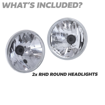 Crystal Halogen Headlight Conversion Upgrade Ford Cortina (Pair) - RHD