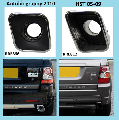 HST Style Exhaust Tips for Range Rover Sport - Petrol - Black
