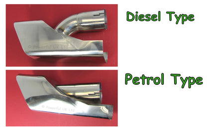 HST Style Exhaust Tips for Range Rover Sport - Diesel - Stainless