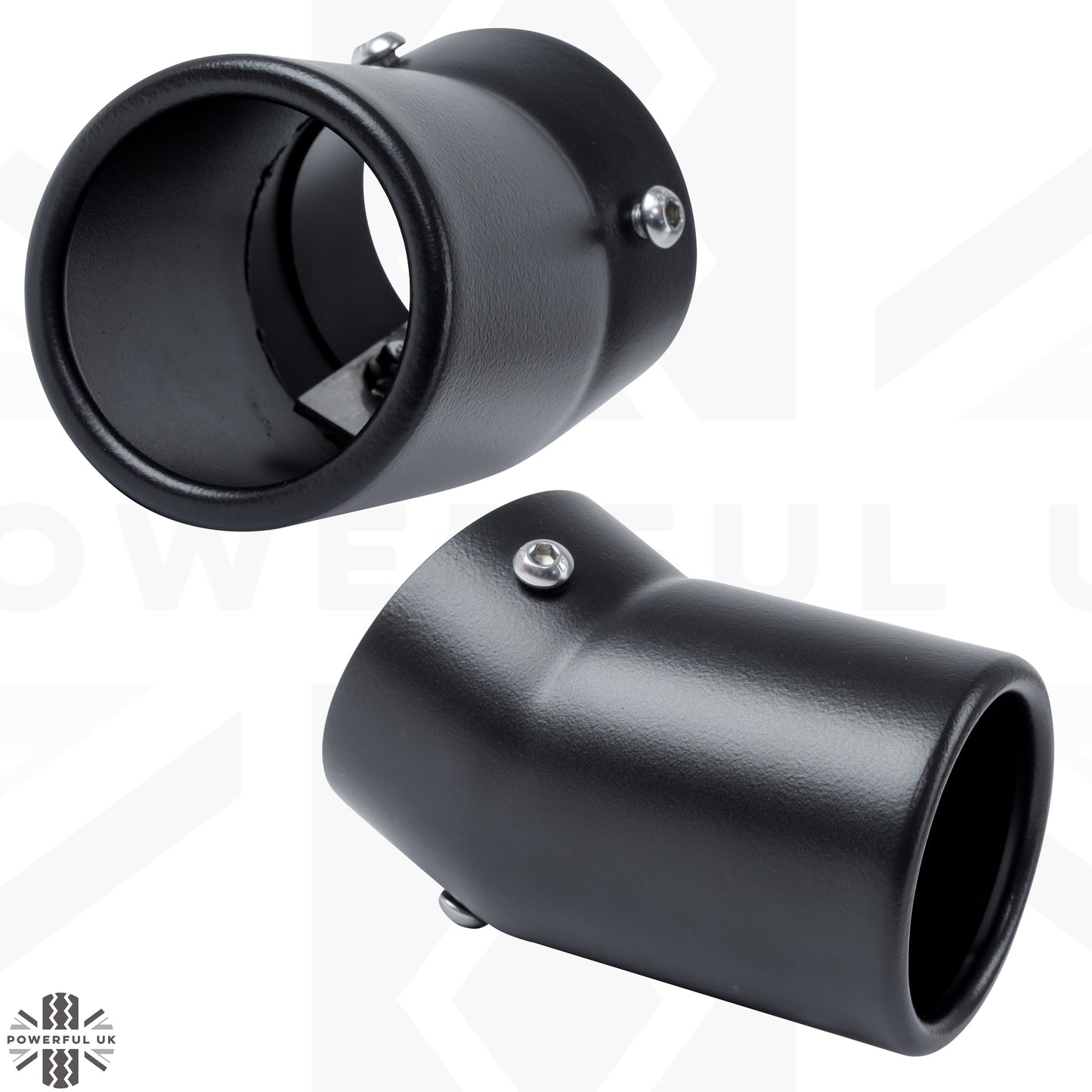 Exhaust Tips for Land Rover Defender L663 (for 55mm exhaust) - Technical Black (for DIESEL)